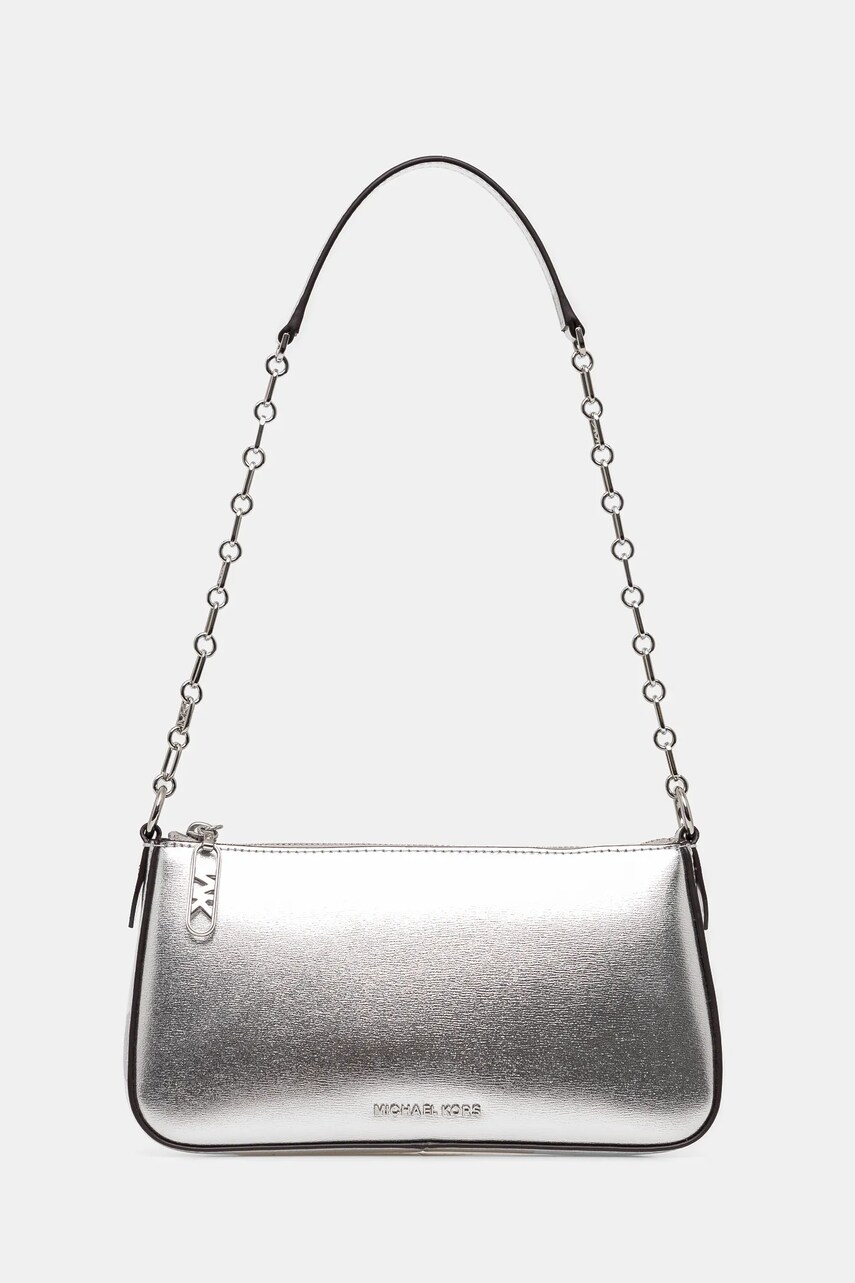 MICHAEL Michael Kors poseta de piele culoarea argintiu, 32S4S8EW6M