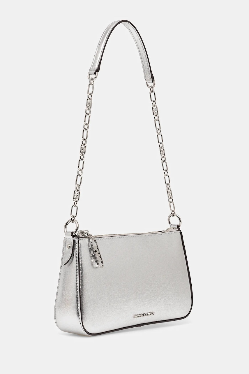 Кожаная сумочка MICHAEL Michael Kors цвет серебрянный 32S4S8EW6M Кожаная сумочка MICHAEL Michael Kors цвет серебрянный 32S4S8EW6M