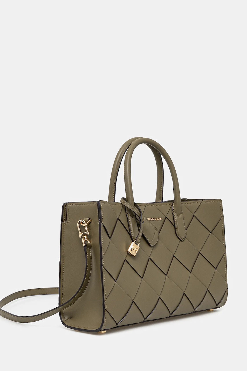 Кожаная сумочка MICHAEL Michael Kors цвет зелёный 30S5GETS2L Кожаная сумочка MICHAEL Michael Kors цвет зелёный 30S5GETS2L