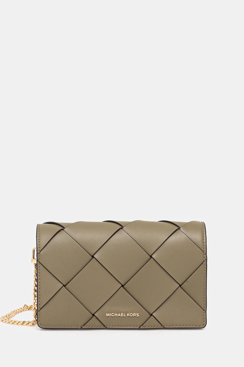 MICHAEL Michael Kors poseta de piele culoarea verde, 32S5GJ6C8L