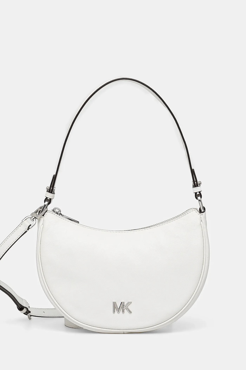 MICHAEL Michael Kors poseta de piele culoarea alb, 32S5S8QU1L