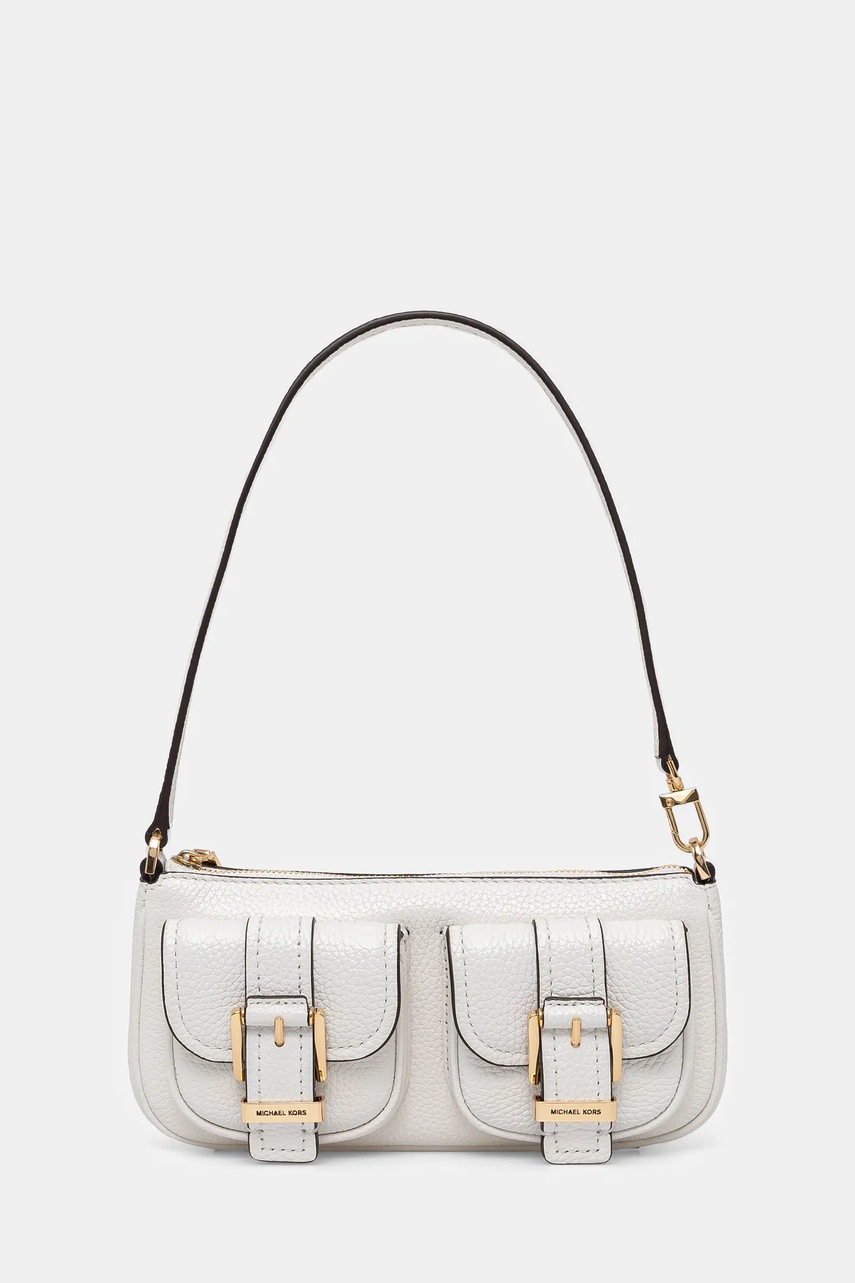 MICHAEL Michael Kors poseta de piele culoarea alb, 32S5GZCU1L