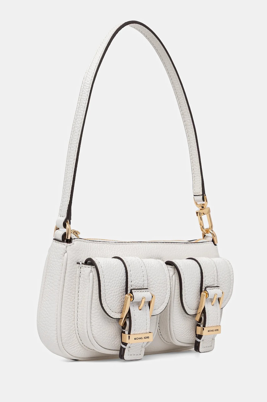Кожаная сумочка MICHAEL Michael Kors цвет белый 32S5GZCU1L Кожаная сумочка MICHAEL Michael Kors цвет белый 32S5GZCU1L