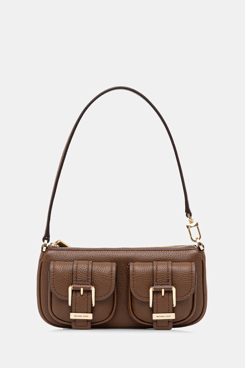 MICHAEL Michael Kors geantă de piele culoarea verde, 32S5GZCU1L