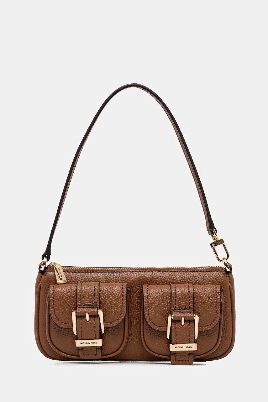 MICHAEL Michael Kors poseta de piele culoarea maro, 32S5GZCU1L