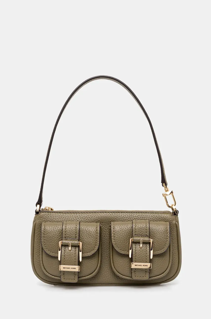 MICHAEL Michael Kors poseta de piele culoarea verde, 32S5GZCU1L