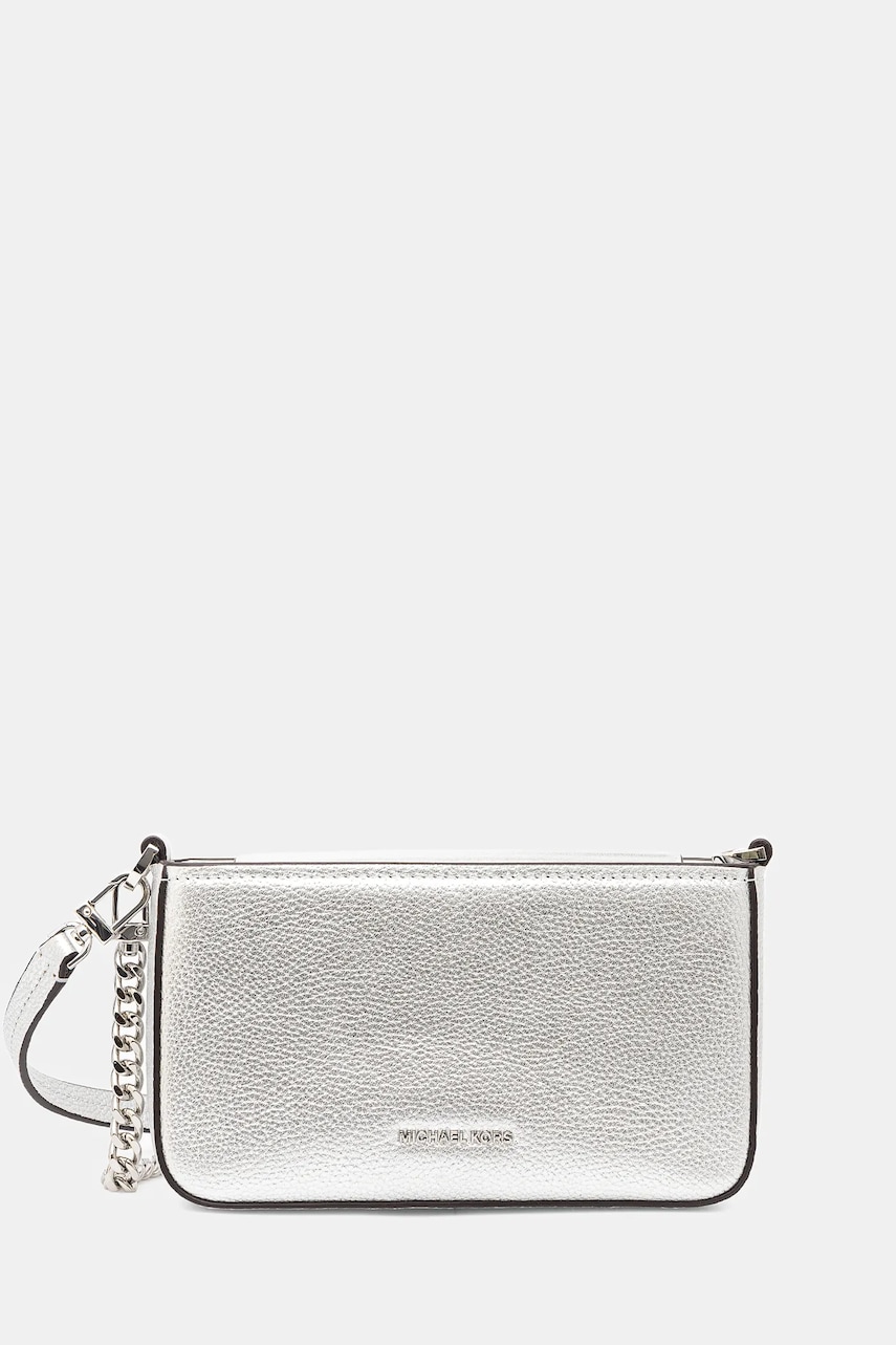 MICHAEL Michael Kors poseta de piele culoarea argintiu, 32S5SYTC5M