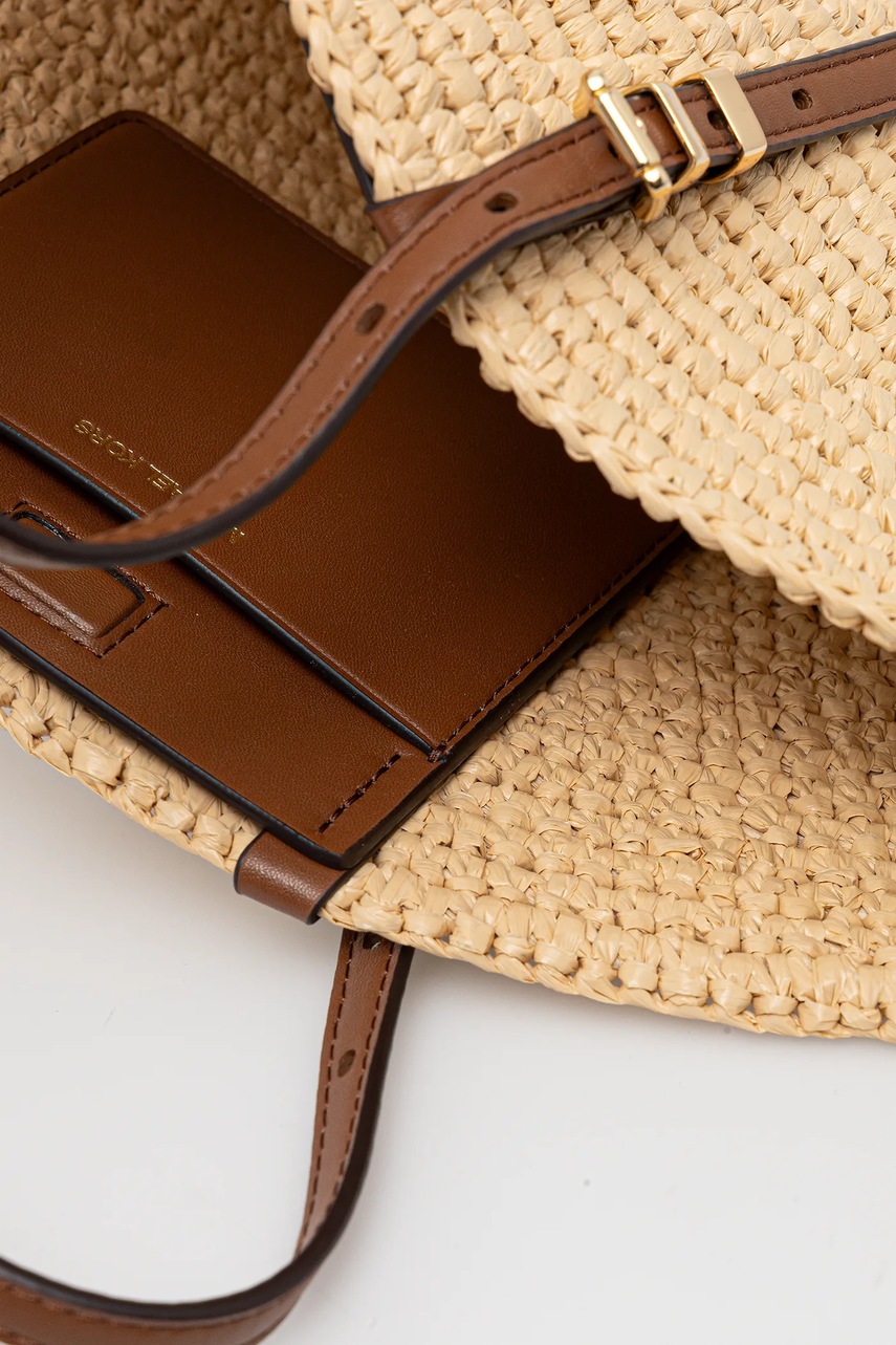 Τσάντα MICHAEL Michael Kors χρώμα: μπεζ, 30S5G9FT1W φωτογραφία