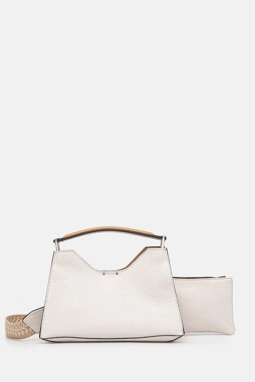 Gianni Chiarini geantă de piele AURORA culoarea bej, BS.10565.RNGDBL.NAETN Gianni Chiarini geantă de piele AURORA culoarea bej, BS.10565.RNGDBL.NAETN
