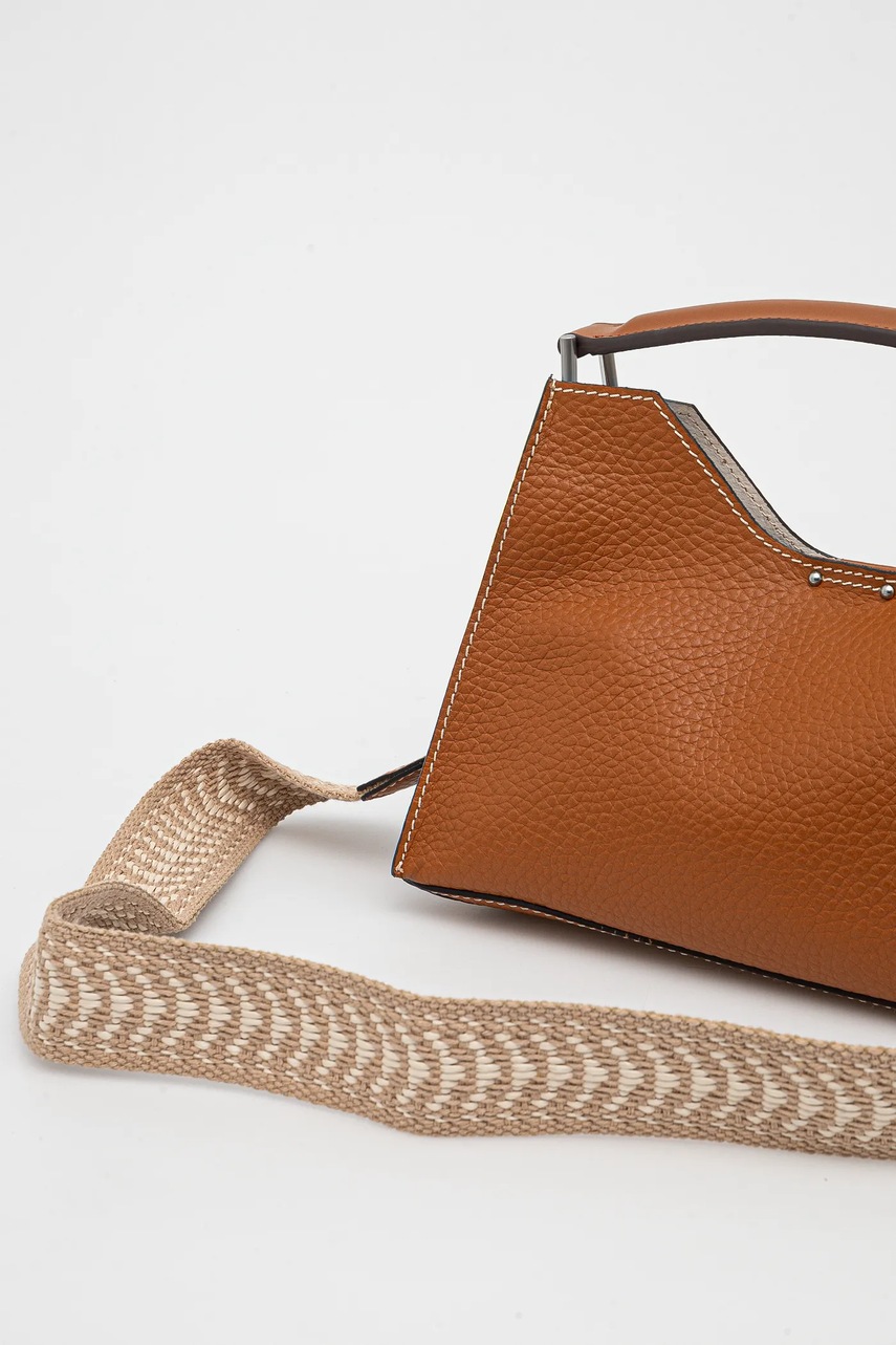 Δερμάτινη τσάντα Gianni Chiarini AURORA χρώμα: καφέ, BS.10565.RNGDBL.NAETN φωτογραφία