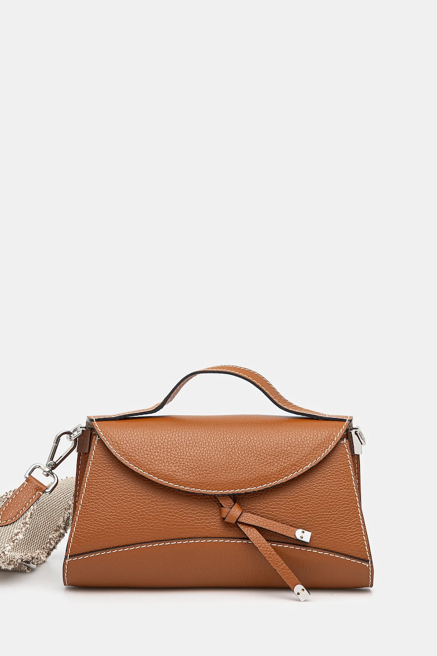 Gianni Chiarini poșetă de piele MARGOT culoarea maro, BS.11411.GRN.NABCL