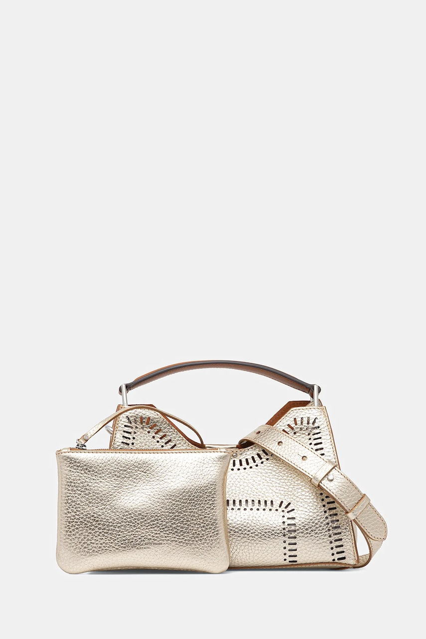 Gianni Chiarini geantă de piele AURORA culoarea auriu, BS.11535.RNGDBLSR