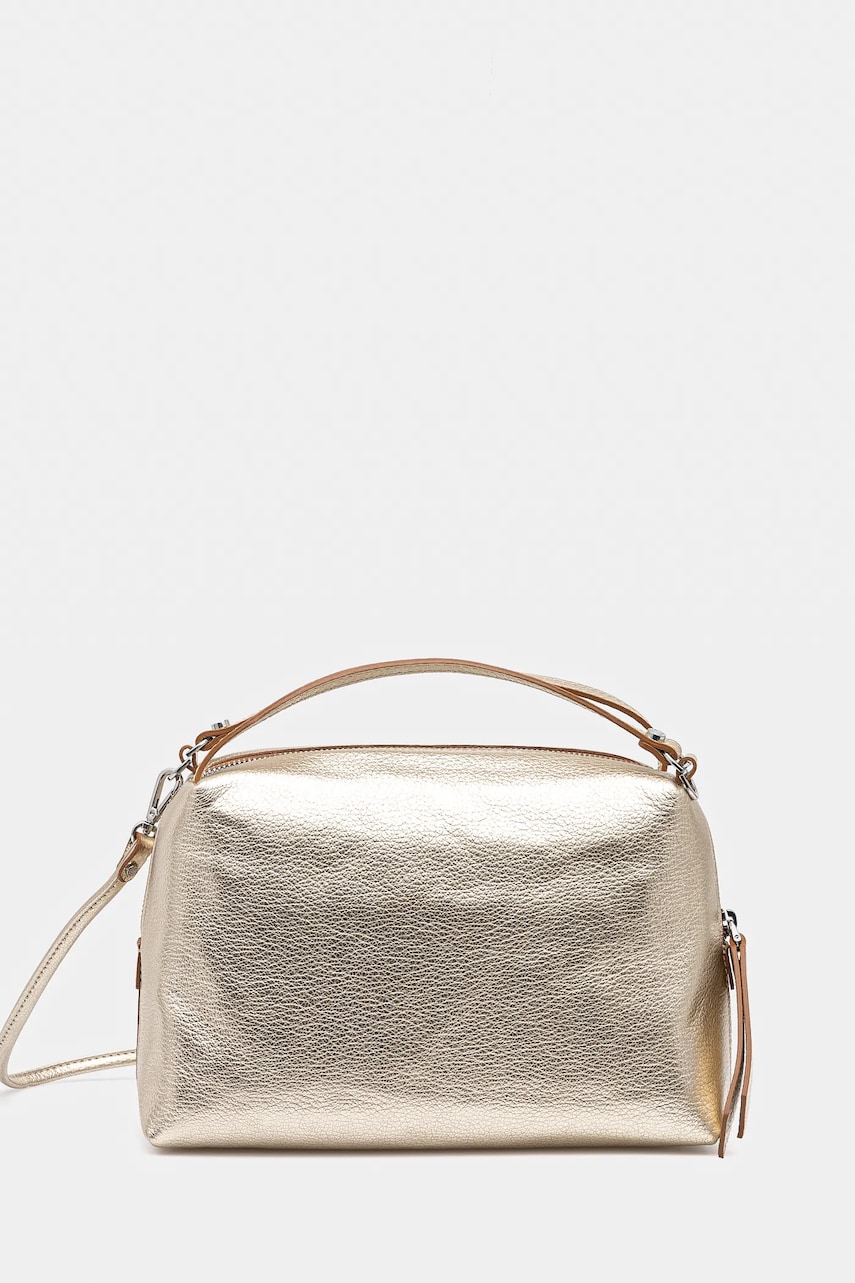 Gianni Chiarini geantă de piele ALIFA culoarea auriu, BS.8148.GTMET Gianni Chiarini geantă de piele ALIFA culoarea auriu, BS.8148.GTMET