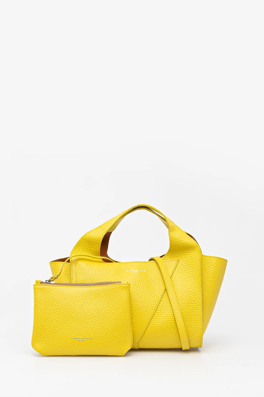 Gianni Chiarini poșetă de piele EUFORIA culoarea galben, BS.9554.RNGDBL