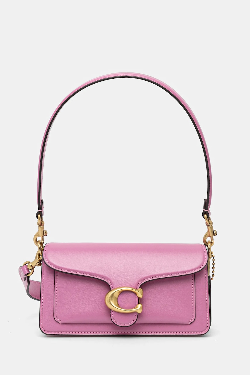 Coach poseta de piele Tabby culoarea violet, CAM87 Coach poseta de piele Tabby culoarea violet, CAM87