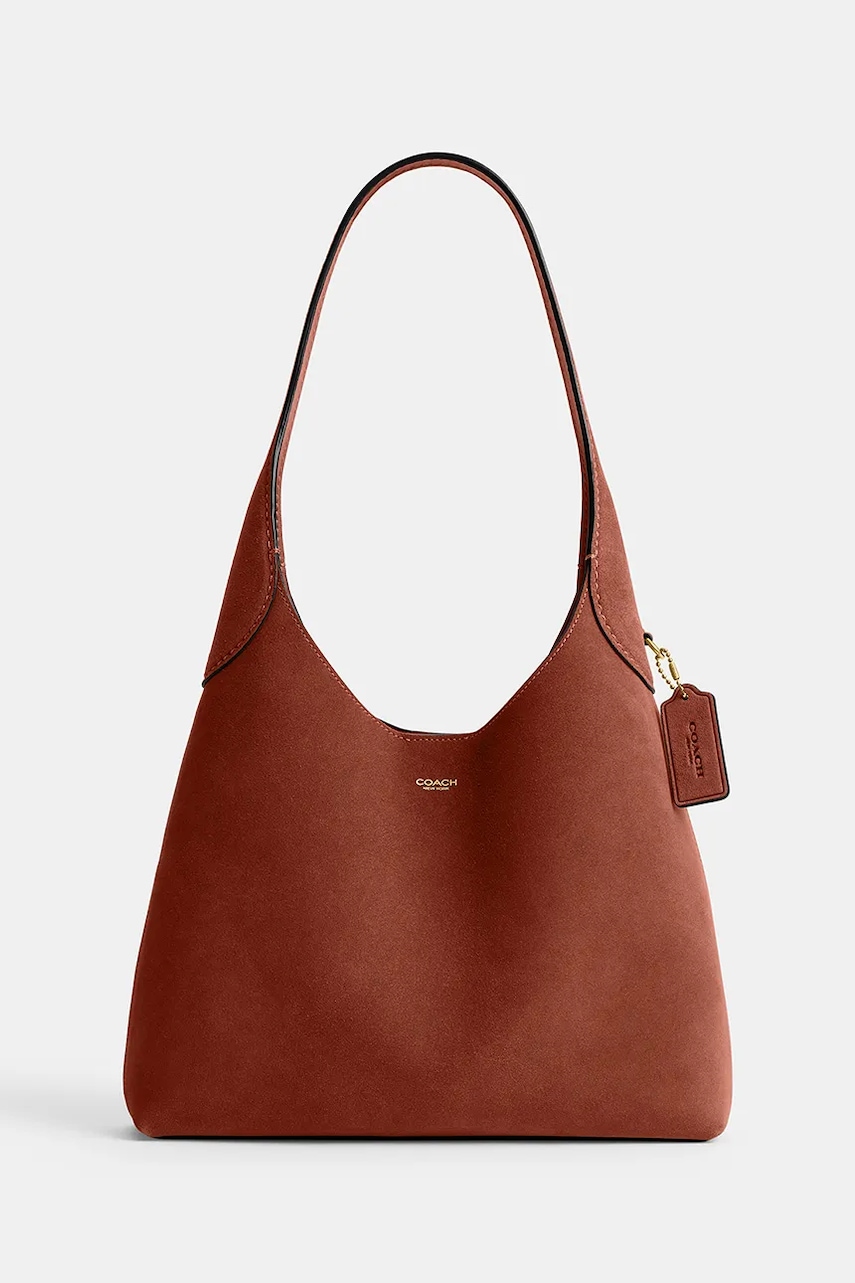 Coach μικρή τσάντα γυναικεία από δέρμα σουέτ Brooklyn Shoulder Bag 28