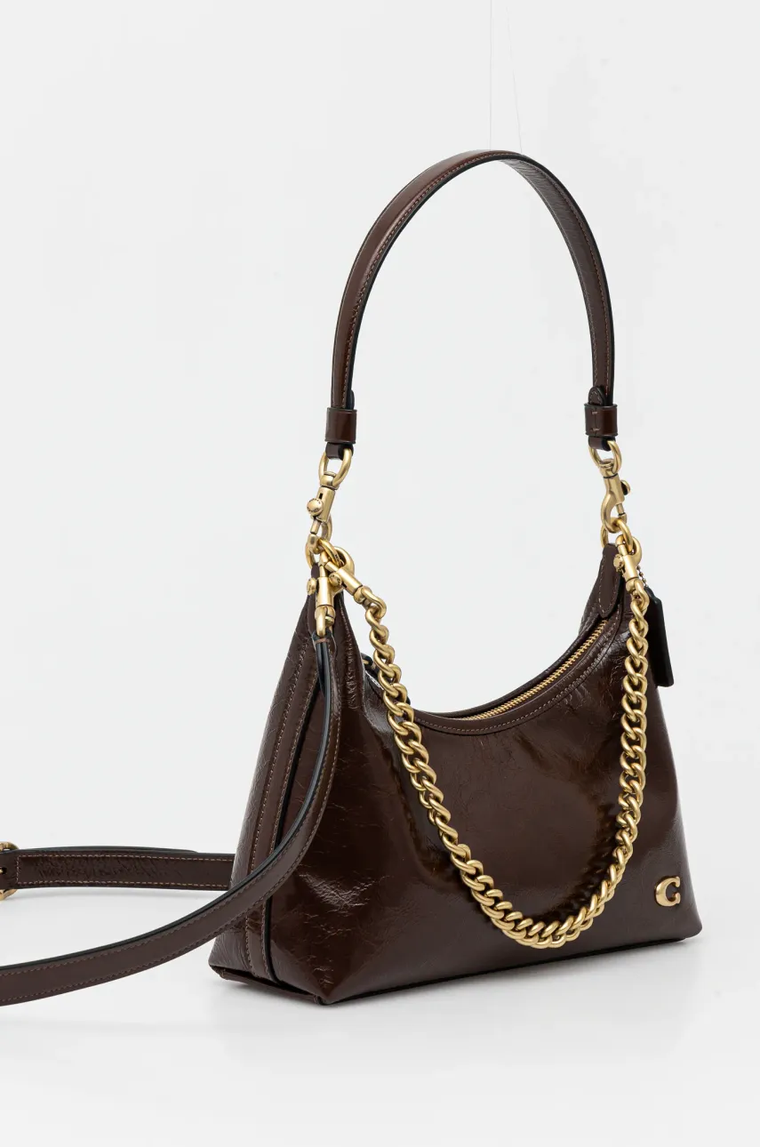 Кожаная сумочка Coach Juliet цвет коричневый CAD75 Кожаная сумочка Coach Juliet цвет коричневый CAD75