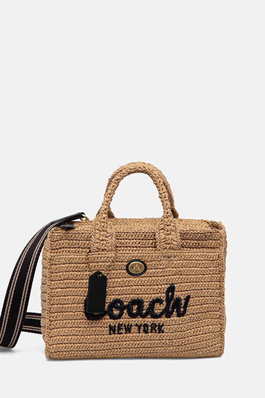 Coach geantă culoarea bej, CAM62
