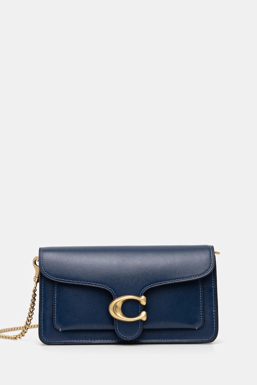 Coach geantă de piele Tabby culoarea bleumarin, CAN56 Coach geantă de piele Tabby culoarea bleumarin, CAN56