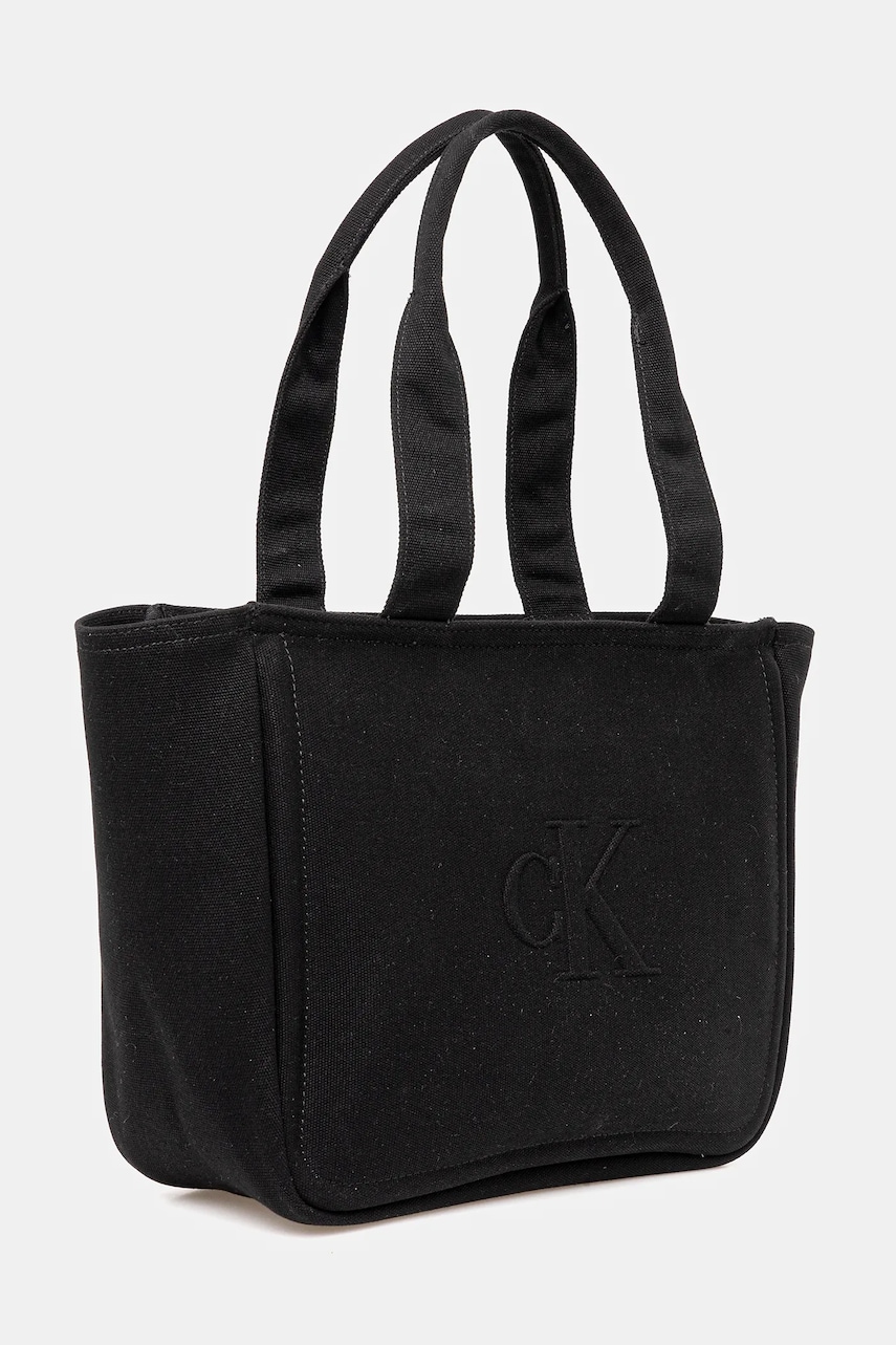 Хлопковая сумка Calvin Klein Jeans цвет чёрный LV04K3098G Хлопковая сумка Calvin Klein Jeans цвет чёрный LV04K3098G