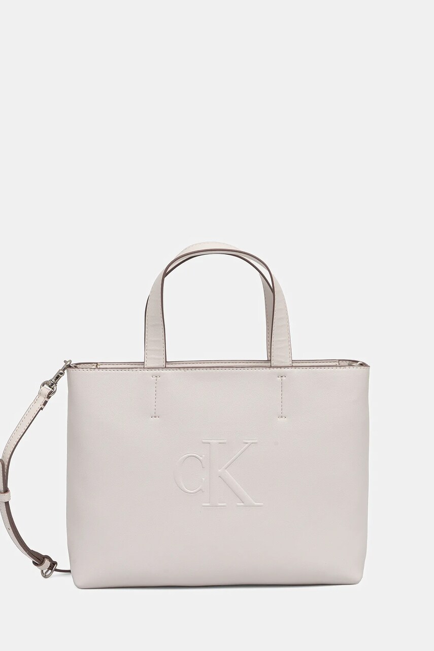 

Чанта Calvin Klein Jeans в бежово LV04K3111G, Бежов