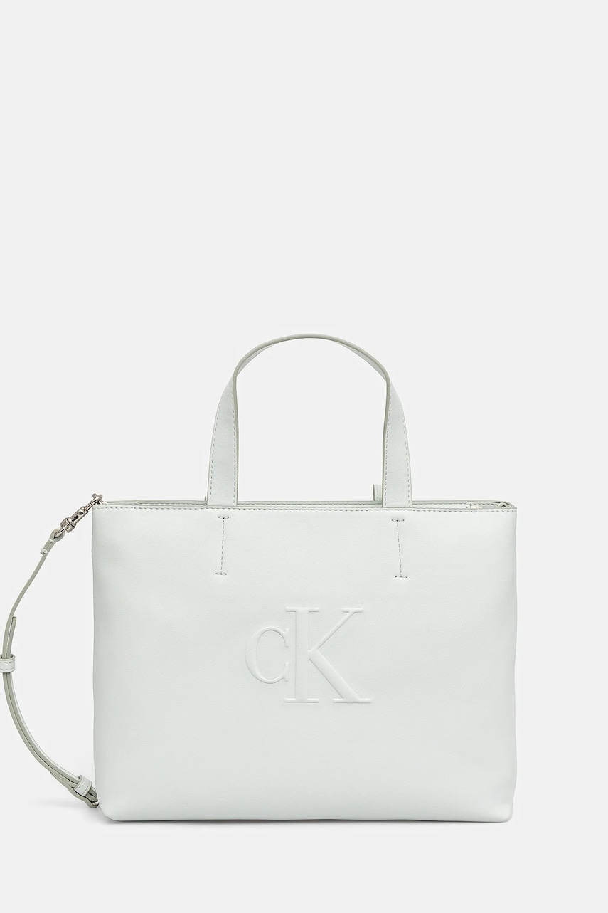 Levně Kabelka Calvin Klein Jeans tyrkysová barva, LV04K3111G