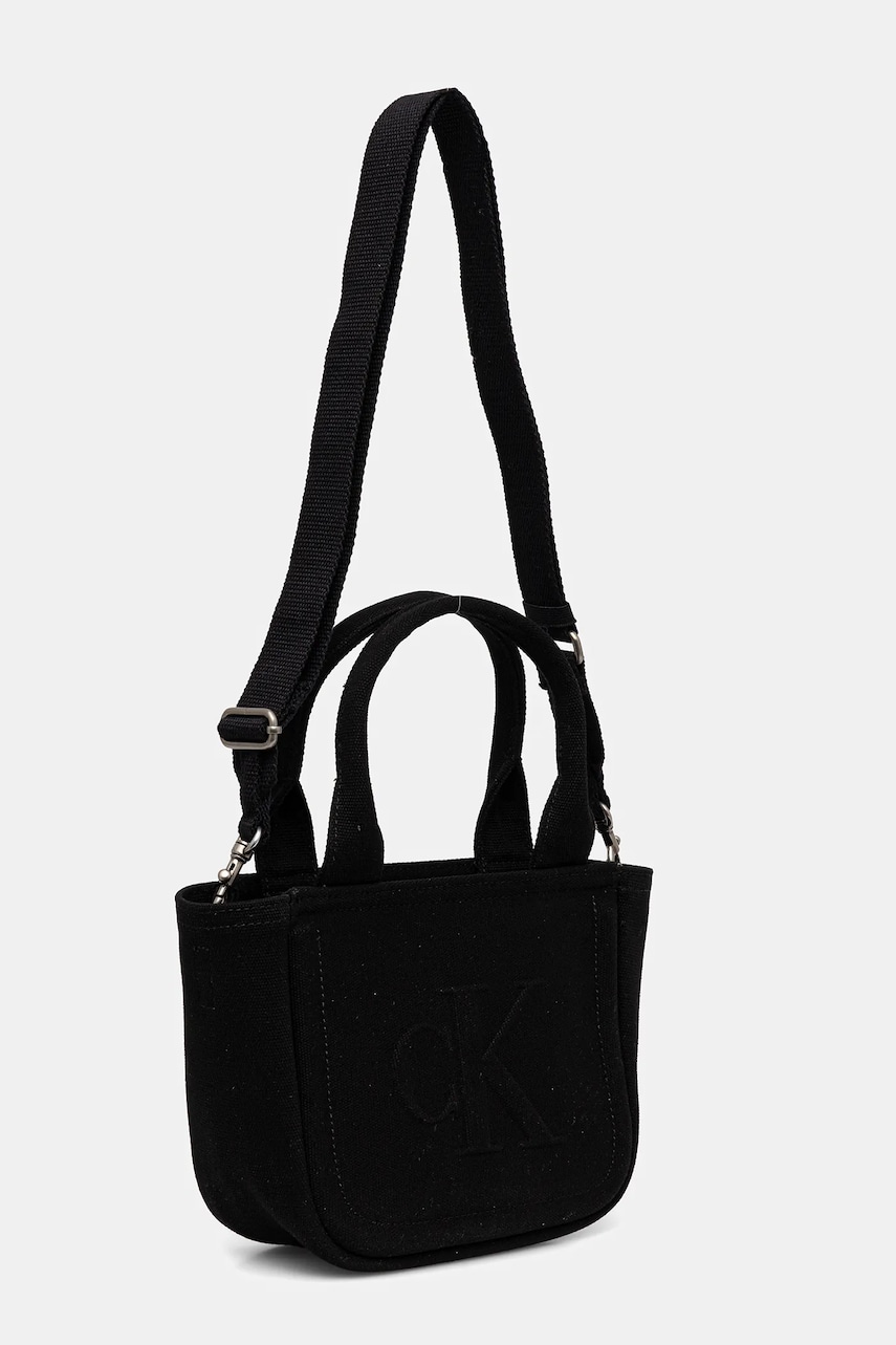 Хлопковая сумка Calvin Klein Jeans цвет чёрный LV04K3160G Хлопковая сумка Calvin Klein Jeans цвет чёрный LV04K3160G