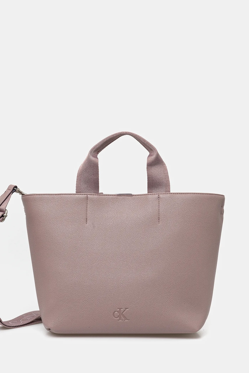 Levně Kabelka Calvin Klein Jeans fialová barva, LV04K3112G