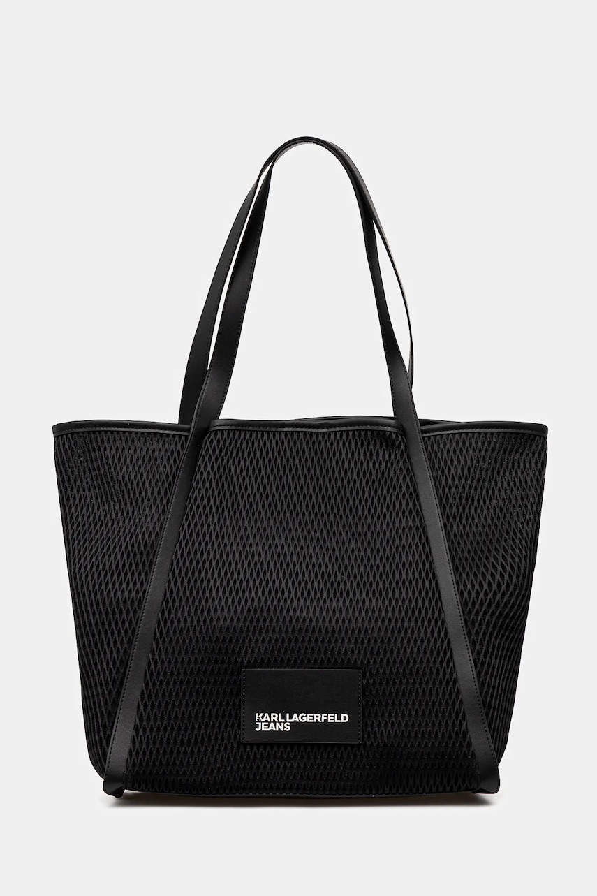 Karl Lagerfeld Jeans poșetă culoarea negru, A2W50006 Karl Lagerfeld Jeans poșetă culoarea negru, A2W50006
