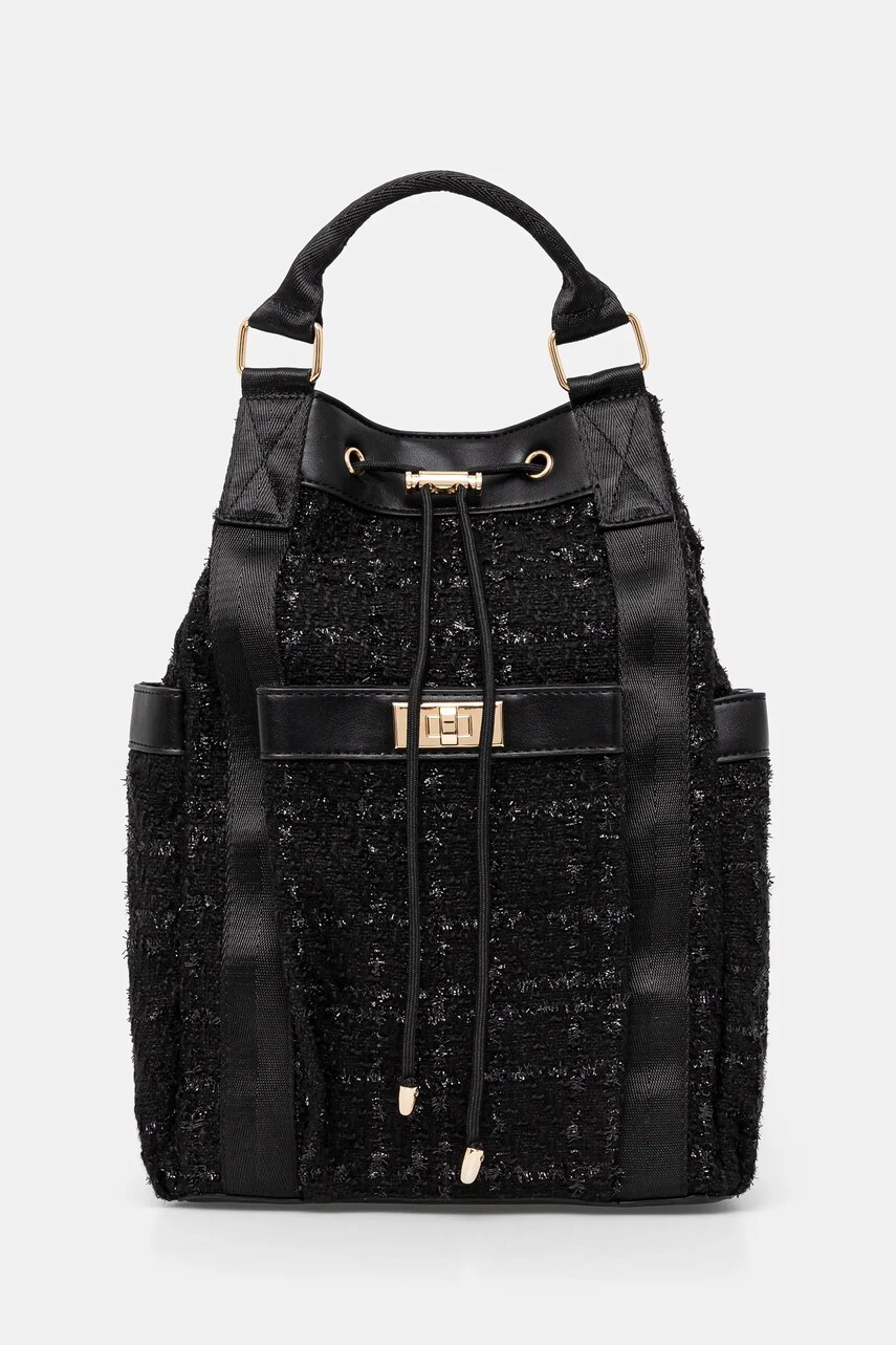 Morgan rucsac 2TAC femei, culoarea negru, mic, neted, 2TAC