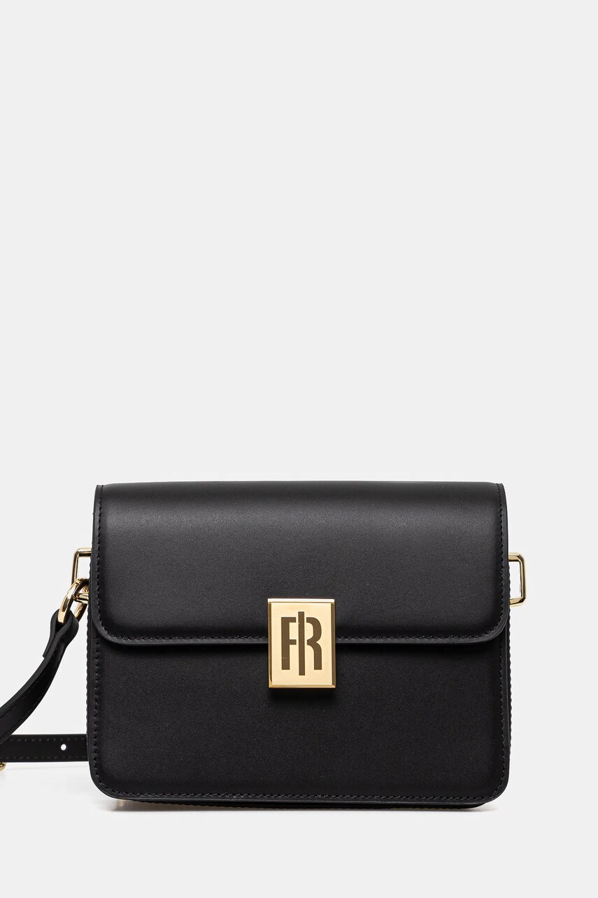 Fracomina geantă de piele culoarea negru, FB25SB3006L41601