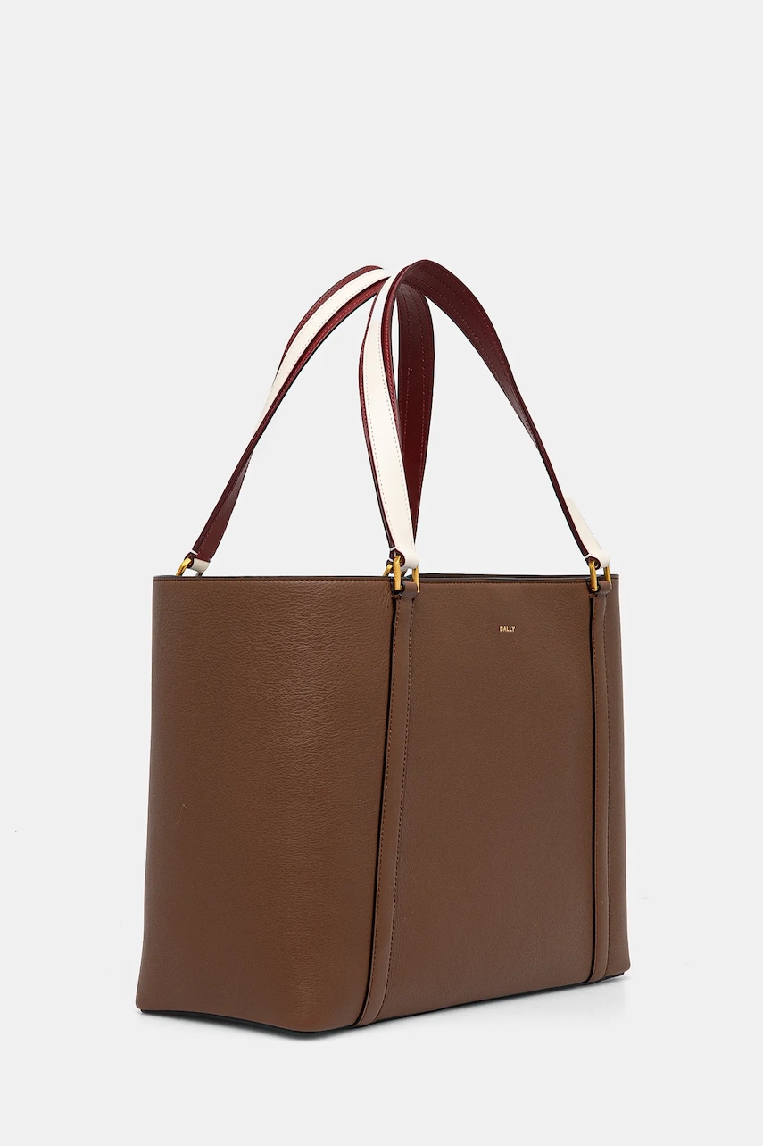 Кожаная сумочка Bally цвет коричневый WAE03W Кожаная сумочка Bally цвет коричневый WAE03W