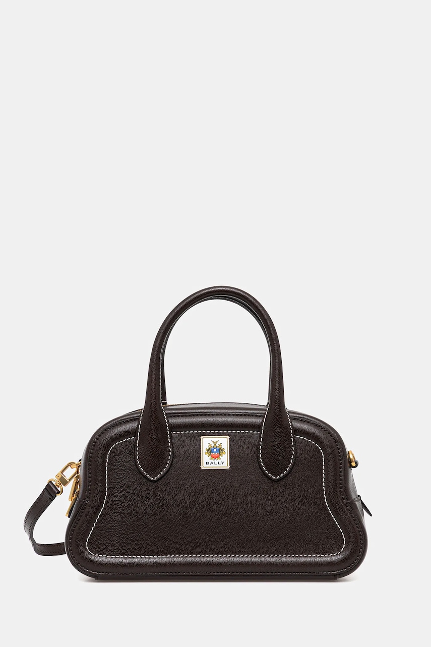 Bally poșetă de piele culoarea negru, WAS02L