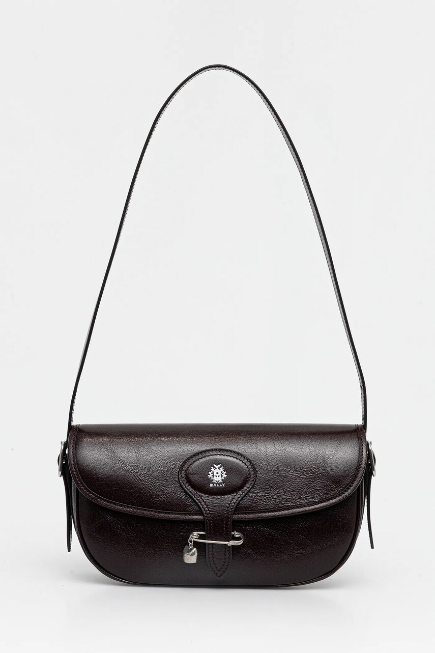 Bally poseta de piele culoarea maro, WAS02Z