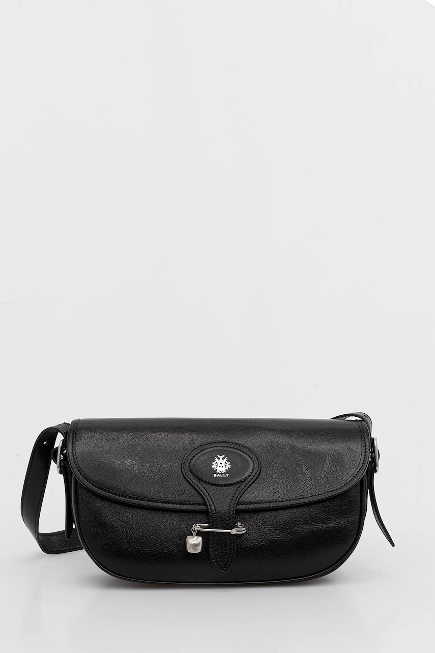 Bally poseta de piele culoarea negru, WAS02Z
