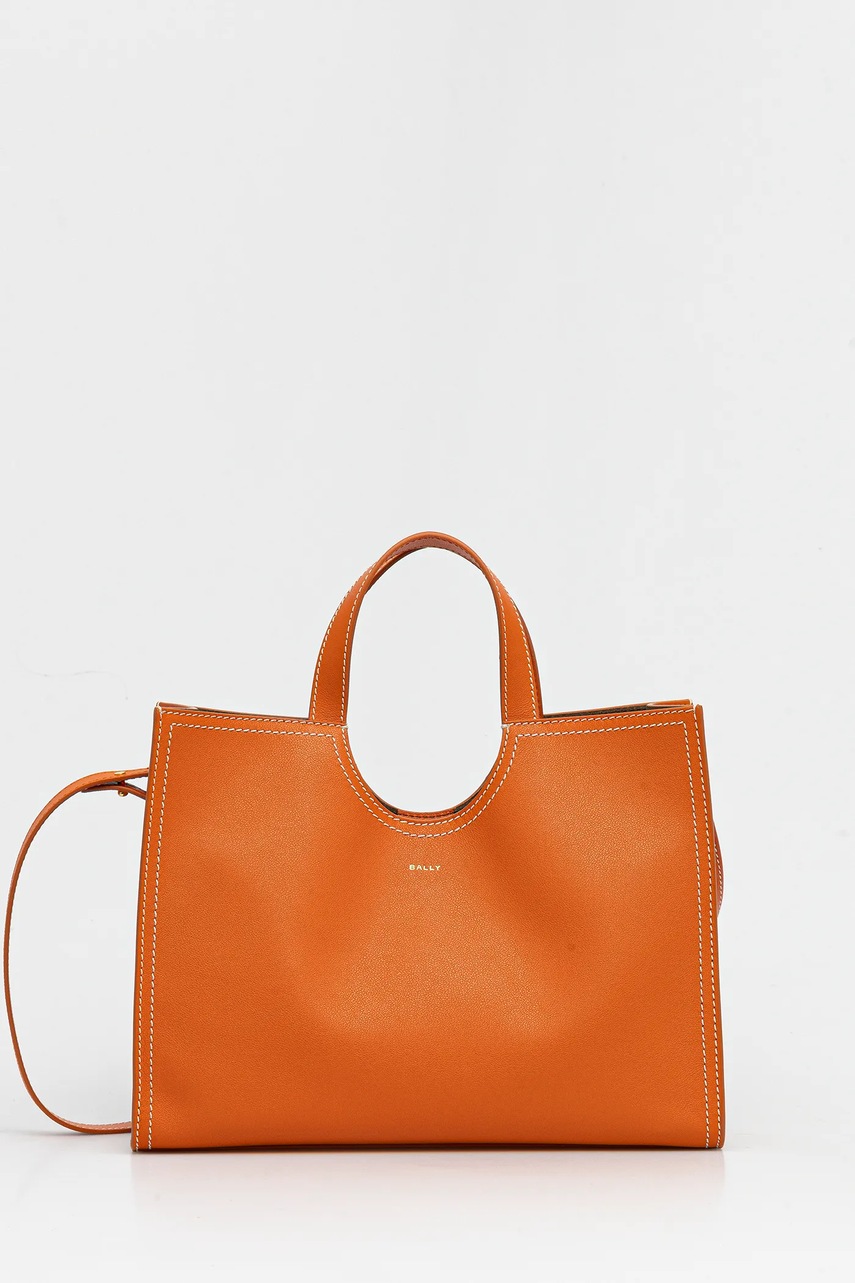 Bally poșetă de piele culoarea portocaliu, WAE068