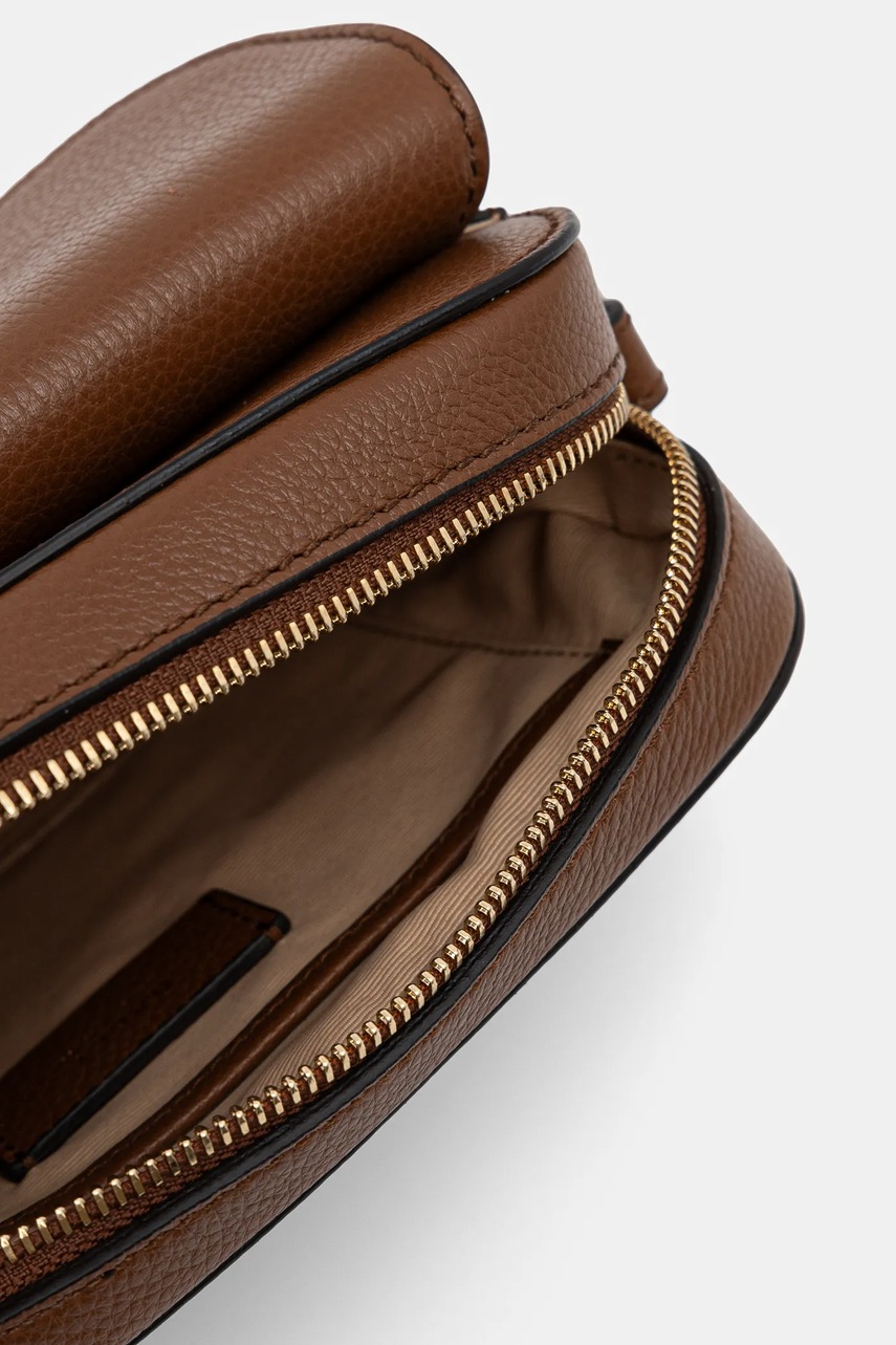 Δερμάτινη τσάντα Bally χρώμα: καφέ, WAC03U φωτογραφία