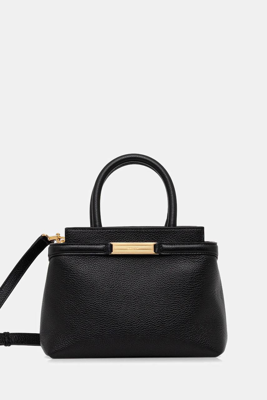 Bally poșetă de piele culoarea negru, WAH02F