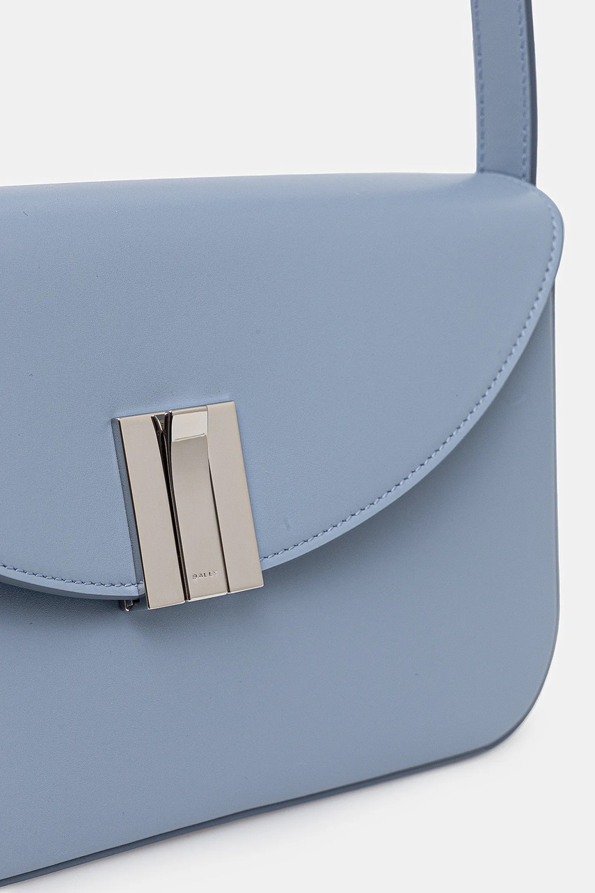 Δερμάτινη τσάντα Bally χρώμα: μπλε, WAS02X φωτογραφία