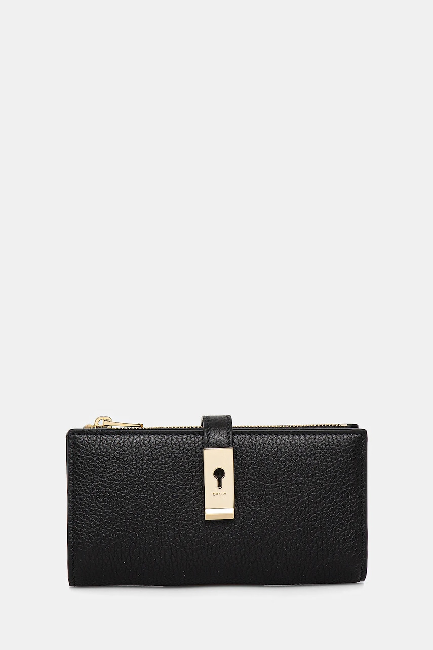Bally portofel de piele femei, culoarea negru, WLW02H