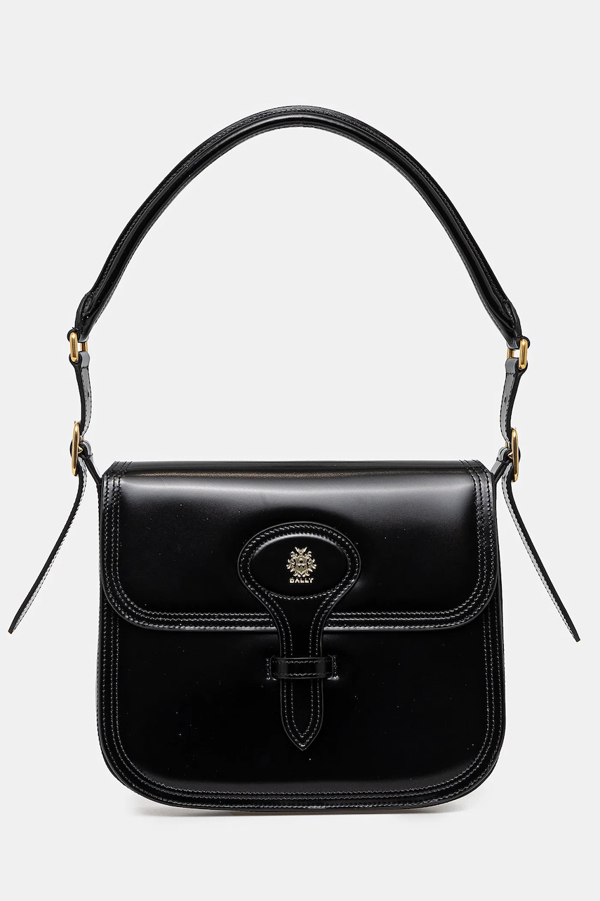 Bally poșetă de piele culoarea negru, WAC03Y