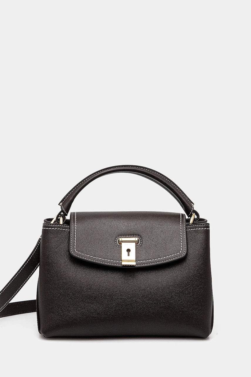 Bally poseta de piele culoarea maro, WAH010 Bally poseta de piele culoarea maro, WAH010