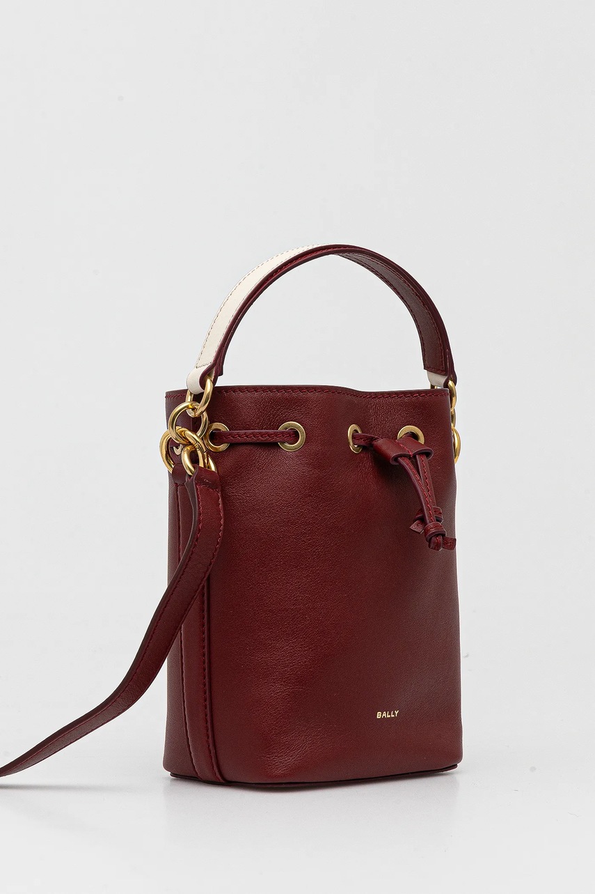 Кожаная сумочка Bally цвет красный WAO01V