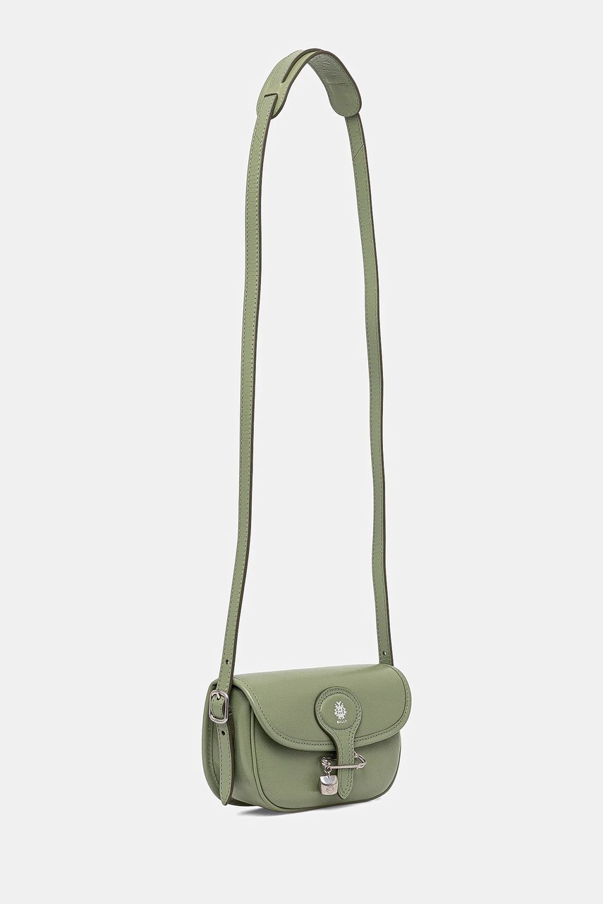 Кожаная сумочка Bally цвет зелёный WAC04C