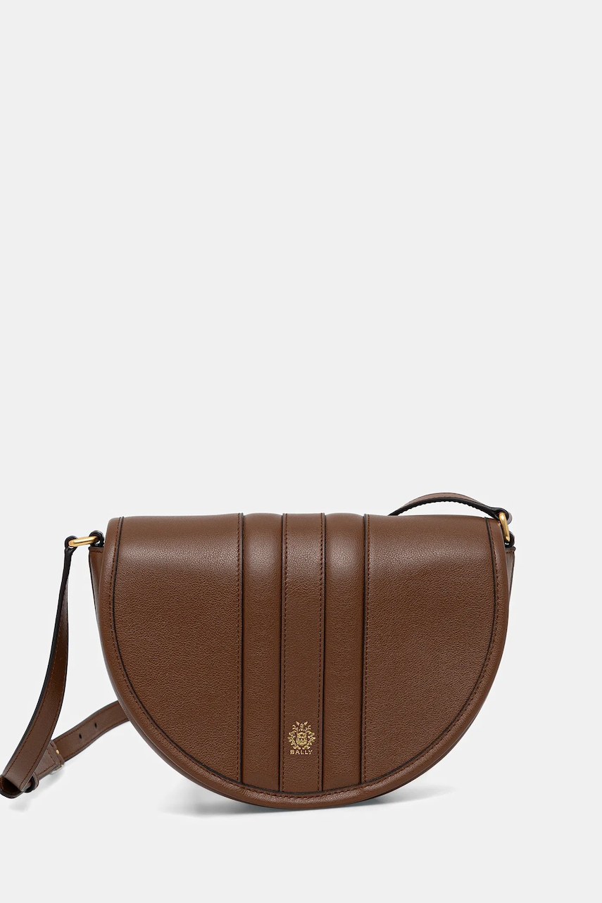 Bally geantă de piele culoarea maro, WAM04A