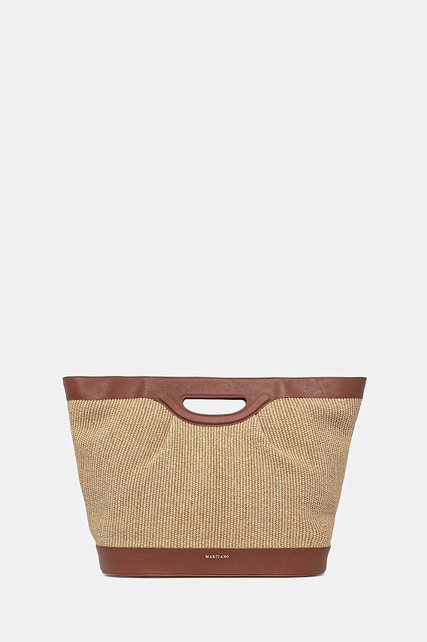 Kabelka Marciano Guess RAFFIA béžová barva, 5GGZ22 7333A