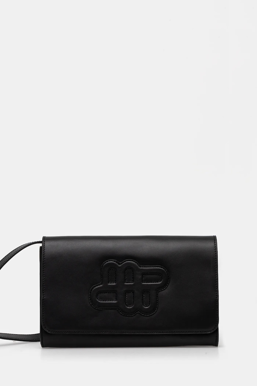 MUNTHE geantă de piele FONCHO culoarea negru, 251192325153