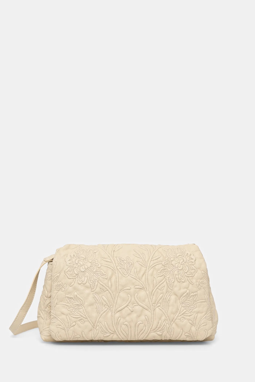 MUNTHE geanta de piele FOLUKE culoarea bej, 251192525152