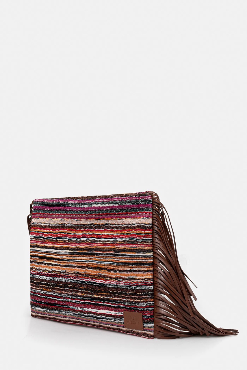 Клатч Missoni Clutch Fringes цвет коричневый MI10064F Клатч Missoni Clutch Fringes цвет коричневый MI10064F