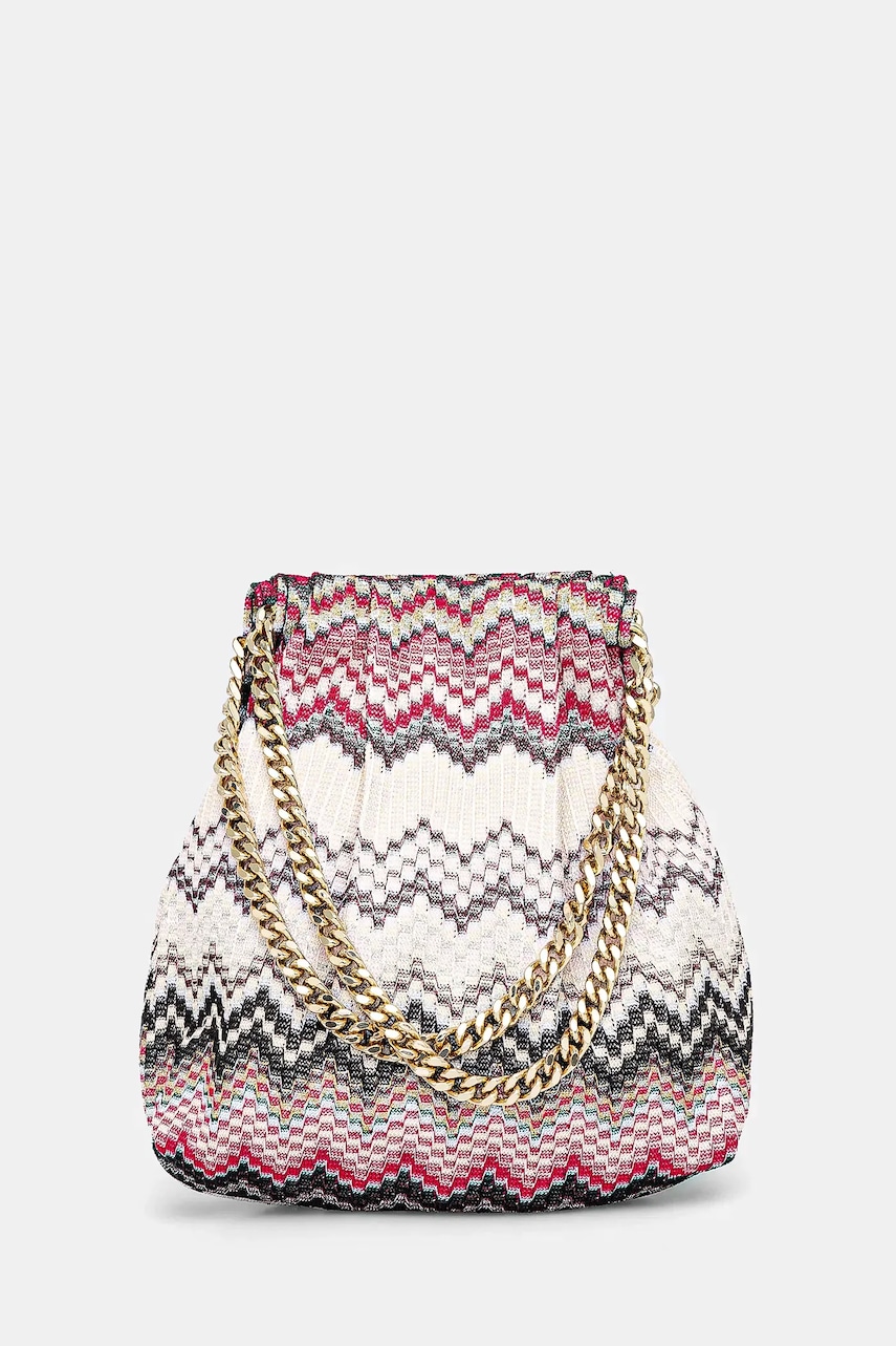 Missoni poseta Drawstring Pouch Chain culoarea roz, MI10070F